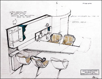 Intérieur de la station spatiale Skylab de la NASA, 1973